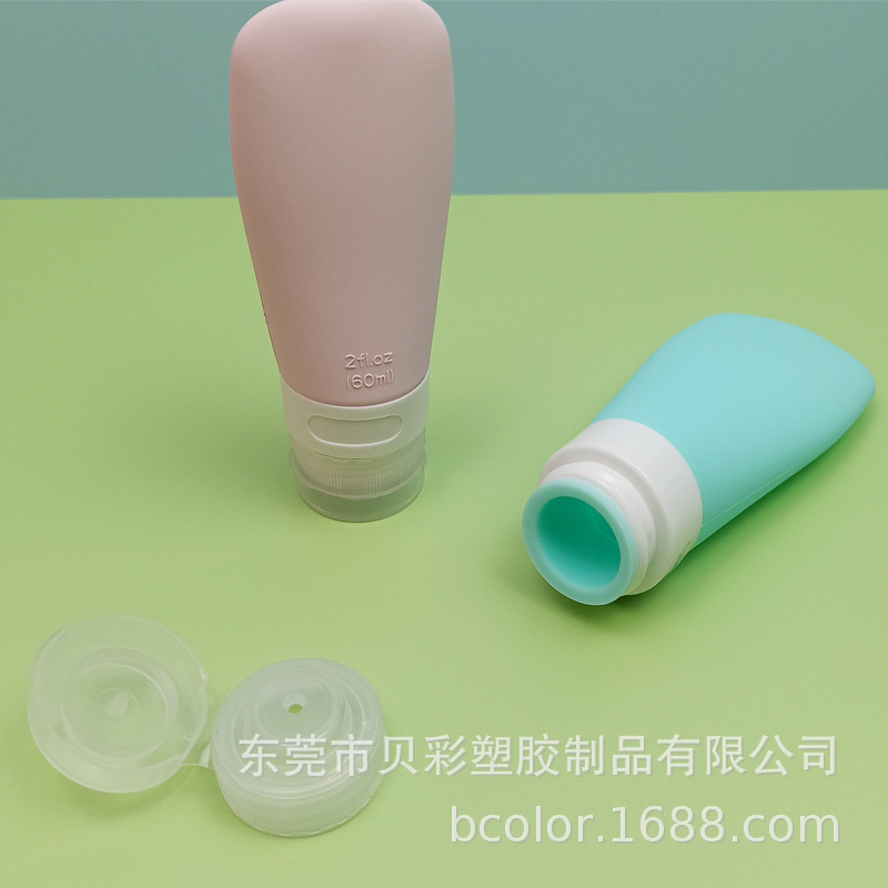 Free design of silicone bottles with monochrome or cartoon patterns, affordable sample factory for cosmetics bottles