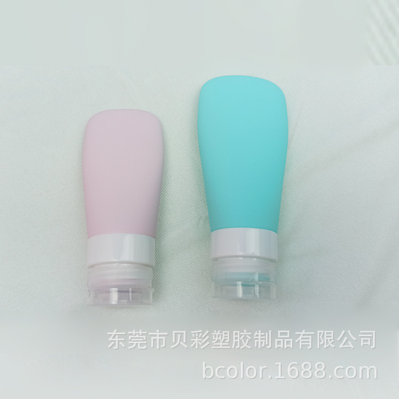 Free design of silicone bottles with monochrome or cartoon patterns, affordable sample factory for cosmetics bottles