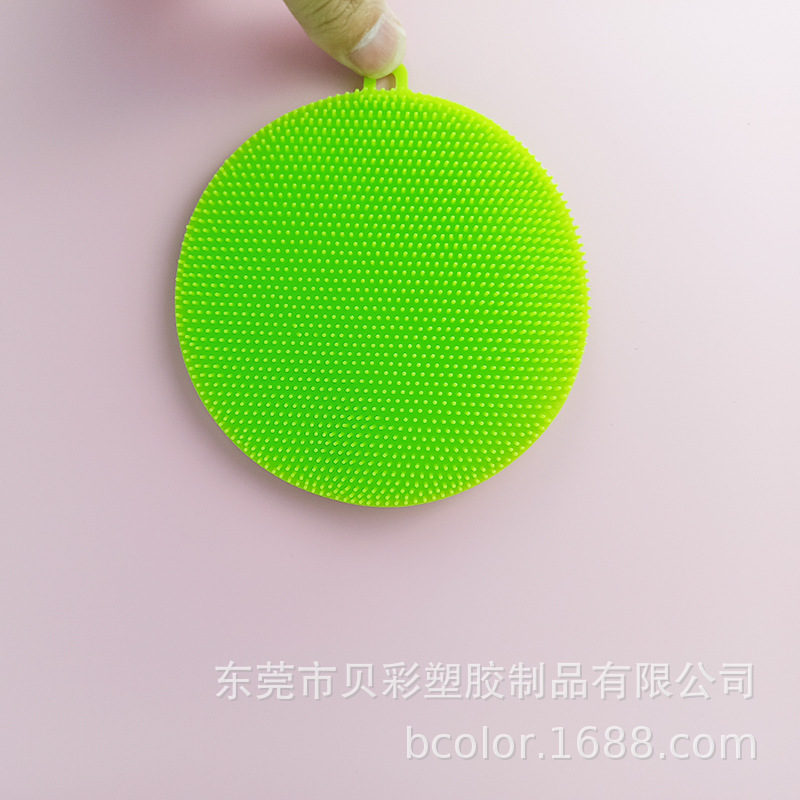 Customized silicone cleaning brush for dishes, dishes, cups, double-sided brush head with strong stain removal ability Silicone product factory