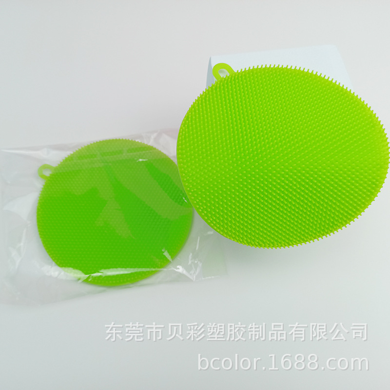 Customized silicone cleaning brush for dishes, dishes, cups, double-sided brush head with strong stain removal ability Silicone product factory