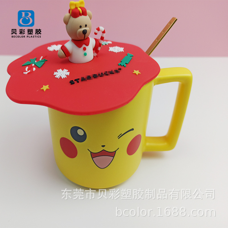 Silicone Cup Lid Dropping Glue Multicolor Stereoscopic Silicone Pumpkin Doll Glass Soft Cup Lid Manufacturer