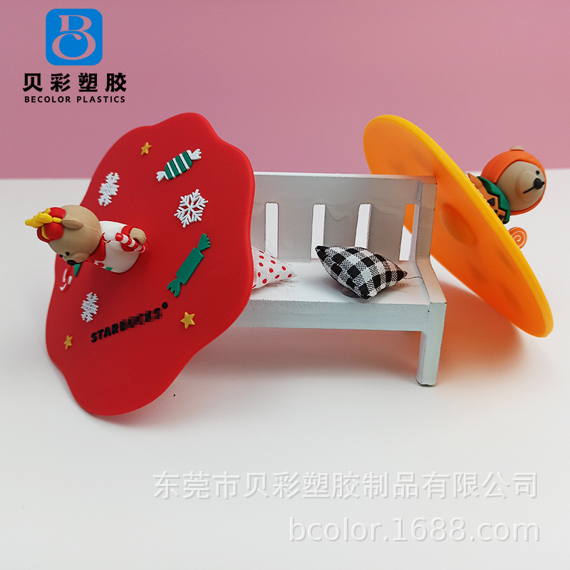 Silicone Cup Lid Dropping Glue Multicolor Stereoscopic Silicone Pumpkin Doll Glass Soft Cup Lid Manufacturer