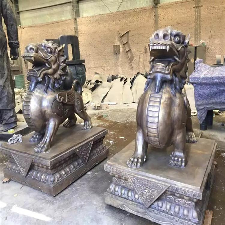 Landscape Sculpture Large Pixiu Unicorn Processing Customized Zhongzhong Copper Carving