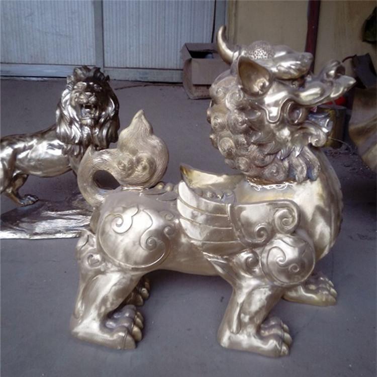 Landscape Sculpture Large Pixiu Unicorn Processing Customized Zhongzhong Copper Carving