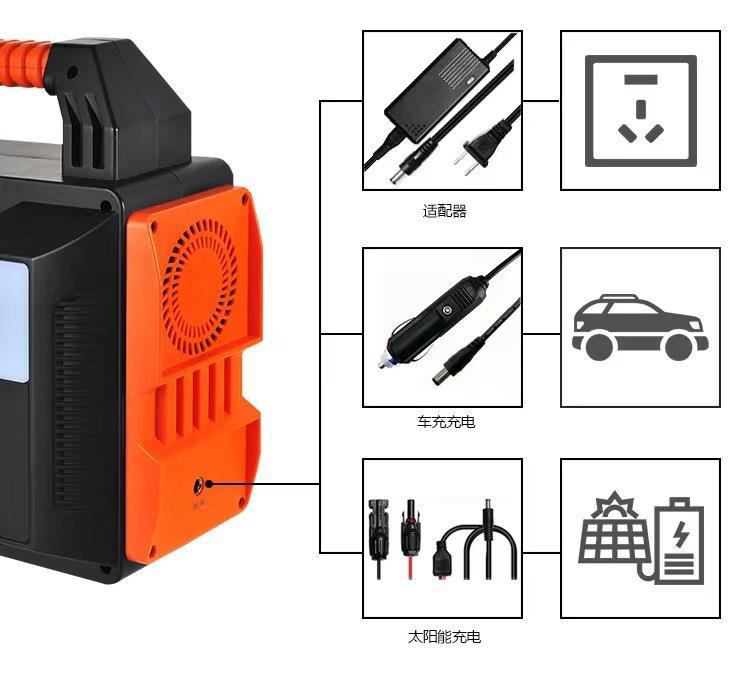 Portable power supply 300W, high-power, large-capacity outdoor energy storage, mobile fire protection, solar emergency energy storage power supply