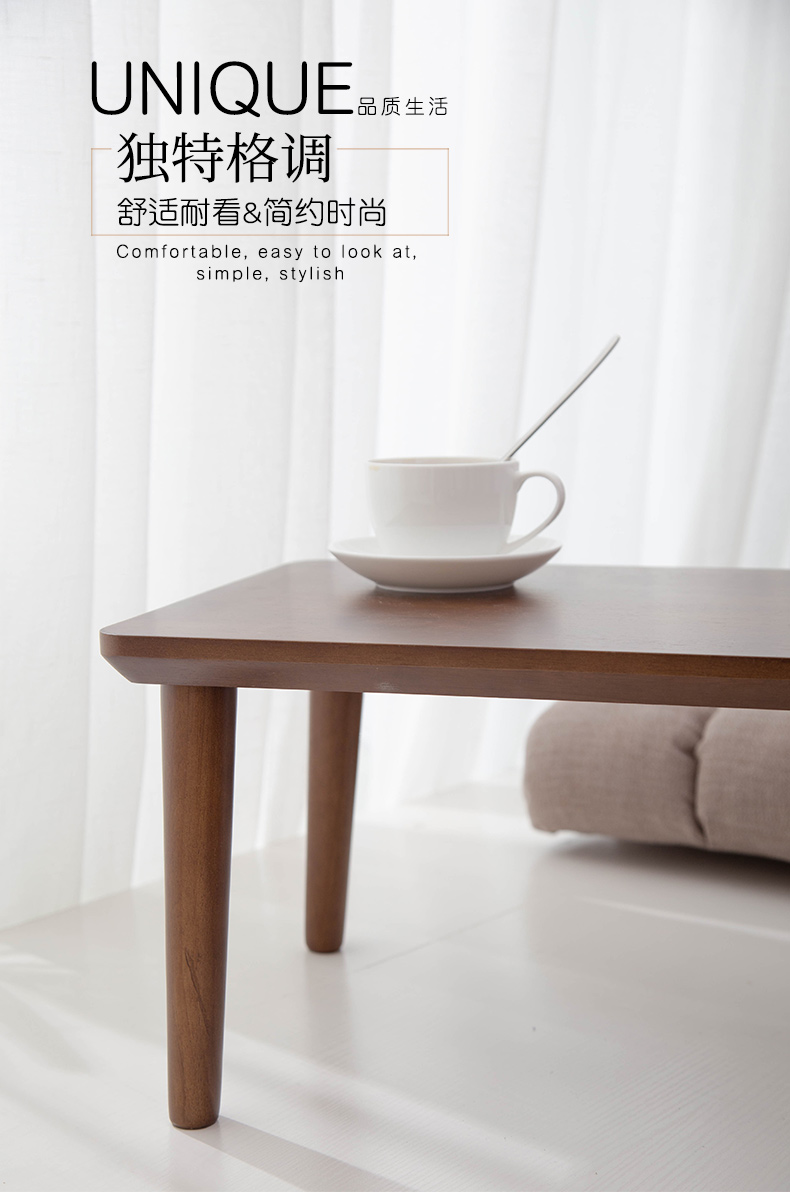 Tatami small table, household Zen tea making table, solid wood floating window, small tea table, simple and creative Japanese sitting low table