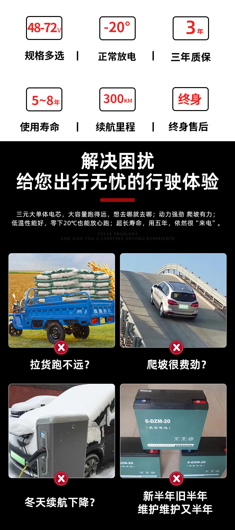 BYD Battery Electric Vehicle 72V Large Single Cell Battery Motorcycle Lithium Battery Wholesale Three Wheel Four Wheel Vehicle Battery