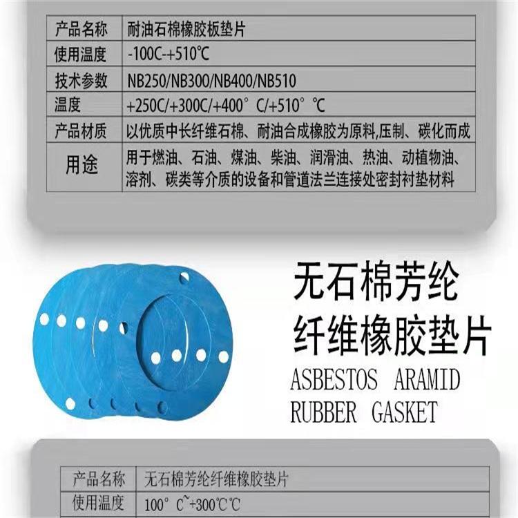 Hongsheng asbestos gasket, high-temperature sealing gasket, special oil resistant non asbestos board, high-pressure resistant organic fiber asbestos board gasket