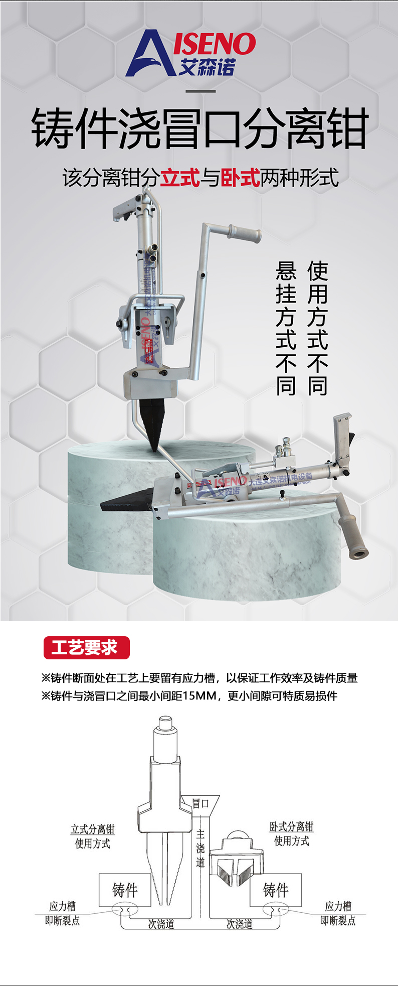 EP-100 automatic system for cleaning the sprue and riser of Esseno castings, engine dismantling equipment