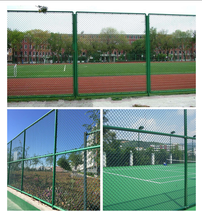 Gouhua Stadium Fence Sports Ground Fence Community Wrapped with Plastic Wire Fence Net, Strong Impact Resistance and Corrosion Resistance