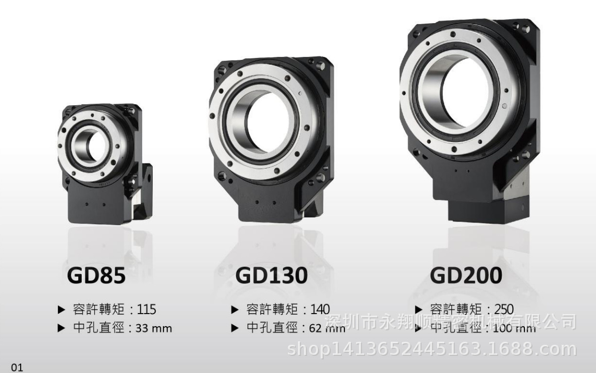 Jinghe DASEN hollow rotating platform high torque gear with large diameter center hole and large reduction ratio GD85K-18