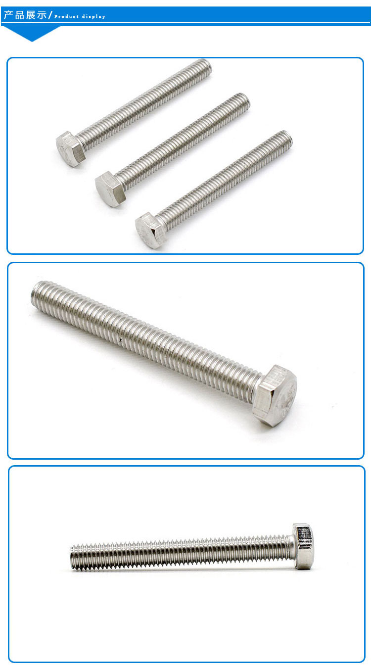 Changlan Supply 201 304 Stainless Steel Bolt Outer Hexagon Screw Wholesale M4-M48