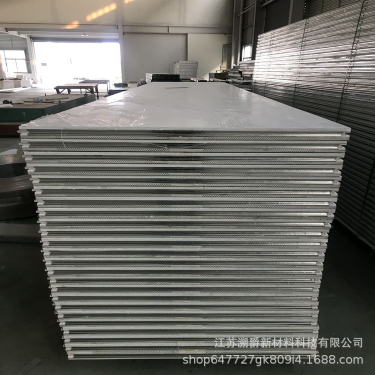 Manufacturer provides purified rock wool sandwich panels with double-sided color steel exterior wall mechanism composite sandwich panels