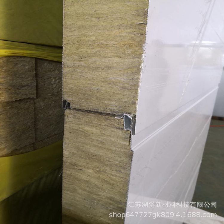 Manufacturer provides purified rock wool sandwich panels with double-sided color steel exterior wall mechanism composite sandwich panels