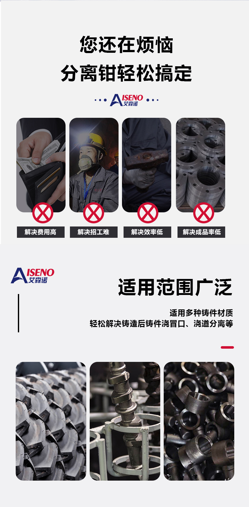 Esseno Foundry Industry Helper - Casting Riser Separation Pliers, Separators, Hydraulic Pliers