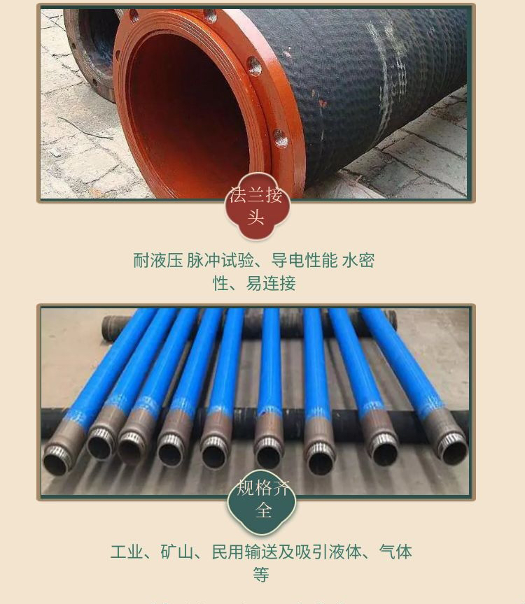 Engineering machinery hydraulic oil pipes, high-temperature and high-pressure rubber hoses, acid and alkali resistant steel wire woven hoses, Boxin