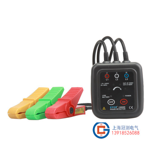 ETCR1000D/C非接触式相序表 相位测试仪相位计电机三相检测仪