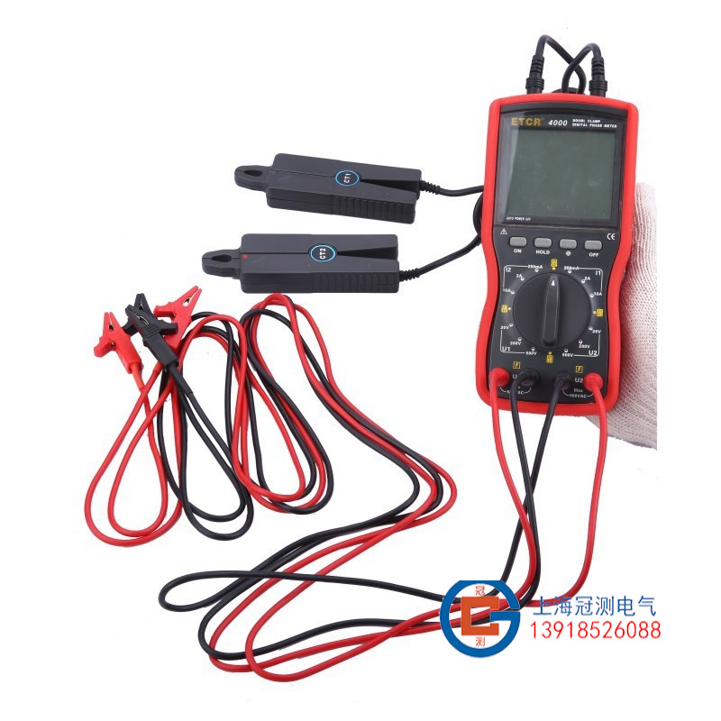 ETCR4000双钳数字相位伏安表铱泰双钳相位伏安表测量交流