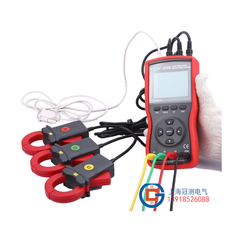 ETCR4700智能型三钳相位伏安表（大电流）三相数字相位测试仪