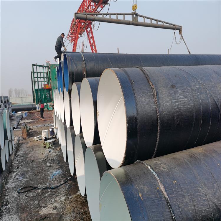 Processing of IPN8710 spiral steel pipe with three oil and two cloth inner coating for anti-corrosion pipeline of Juxintai drinking water