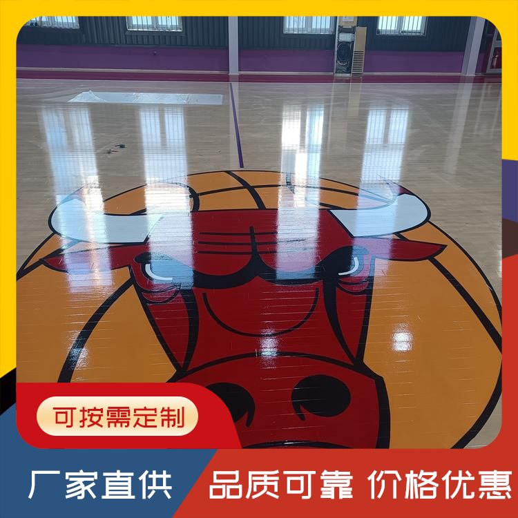博纳 加拿大枫木篮球运动木地板厂家 扣型拼接 北美枫 价表