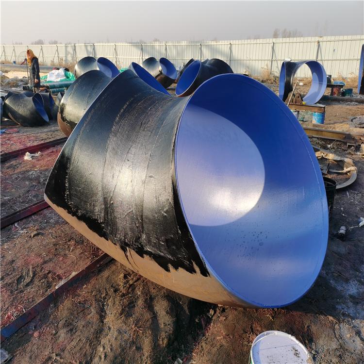 Juxintai Epoxy Coal Asphalt Anticorrosive Pipe Fitting Brushing Oil Wrapped Cloth Elbow Tee 400um Processing Customization