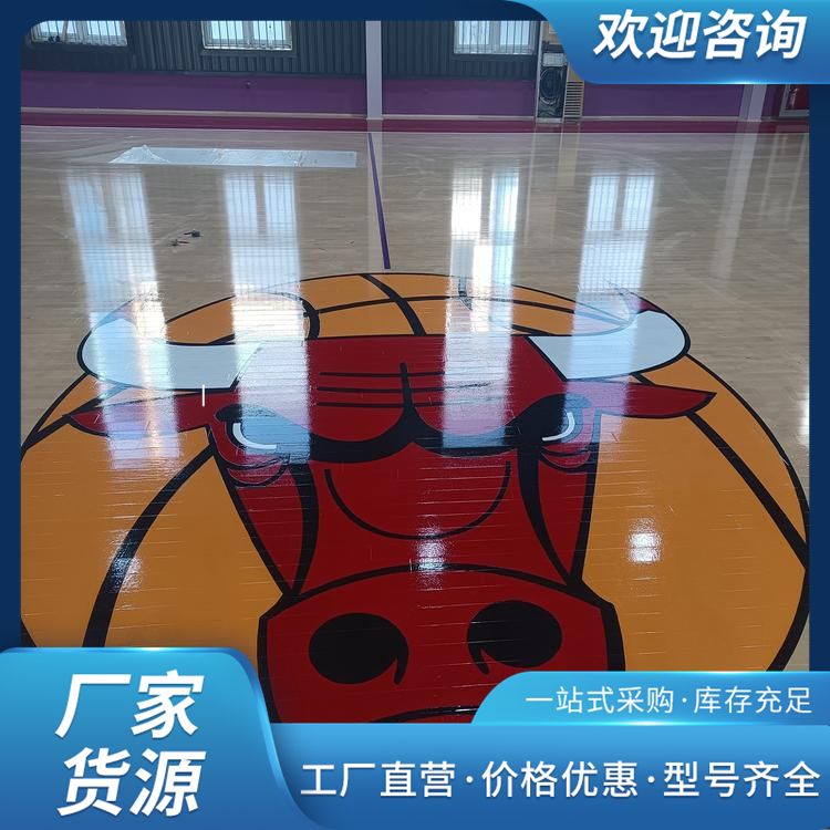 博纳 标准篮球场木纹运动地板批发 国标 20mm厚 售后