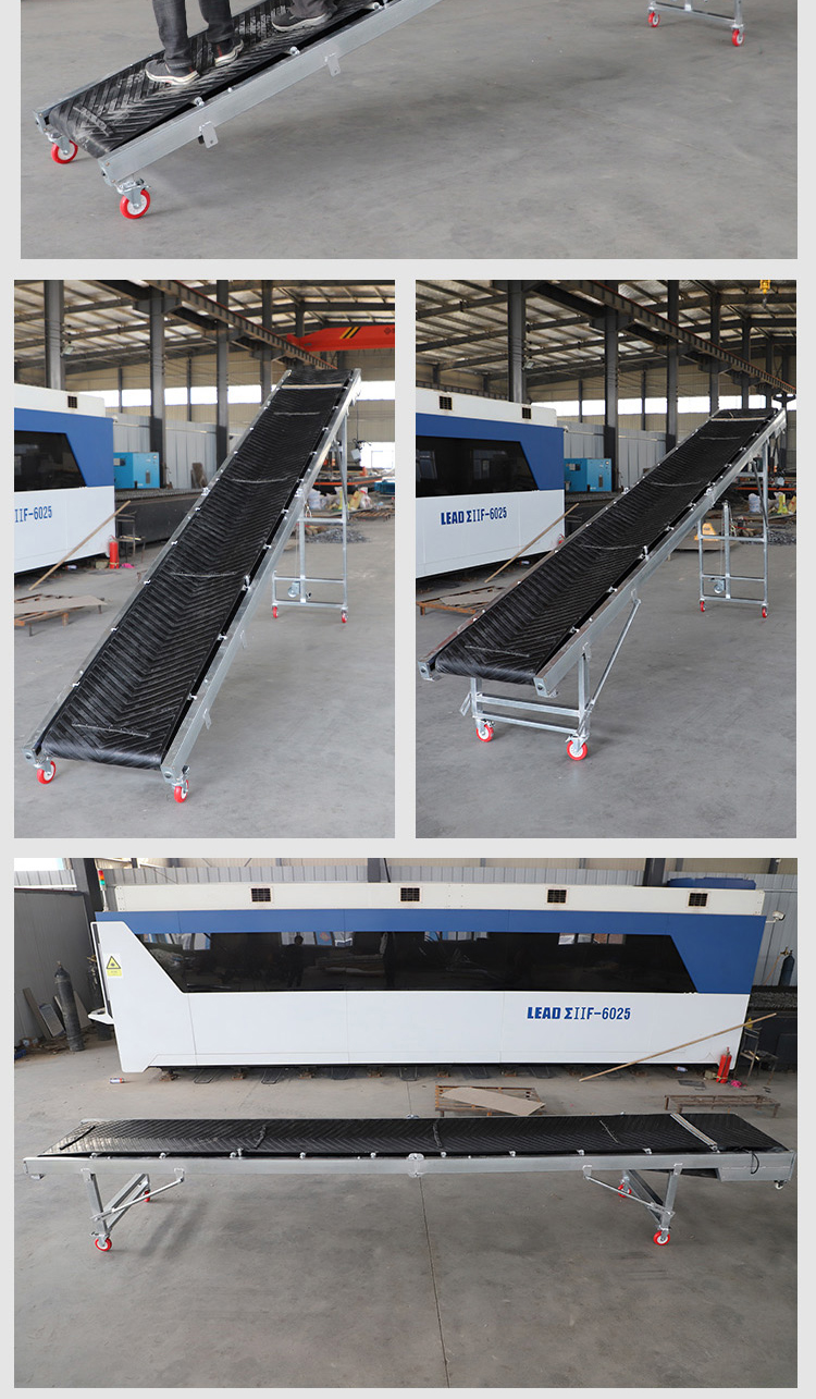 Woven bag loading truck belt conveyor unloading climbing conveyor belt conveyor movable folding lifting conveyor