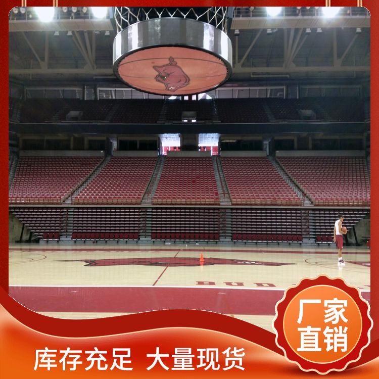  博纳 球场枫木运动地板厂家供应 毛板厚度12mm 单龙骨结构 宽度