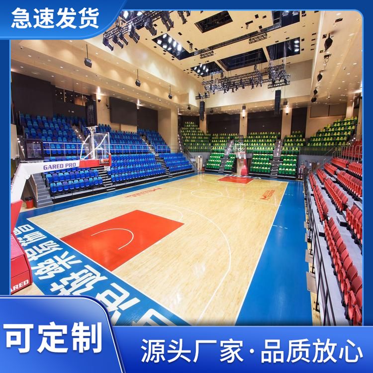  博纳 篮球场实木多层地板厂家批发 耐磨性良好 阻燃 构造