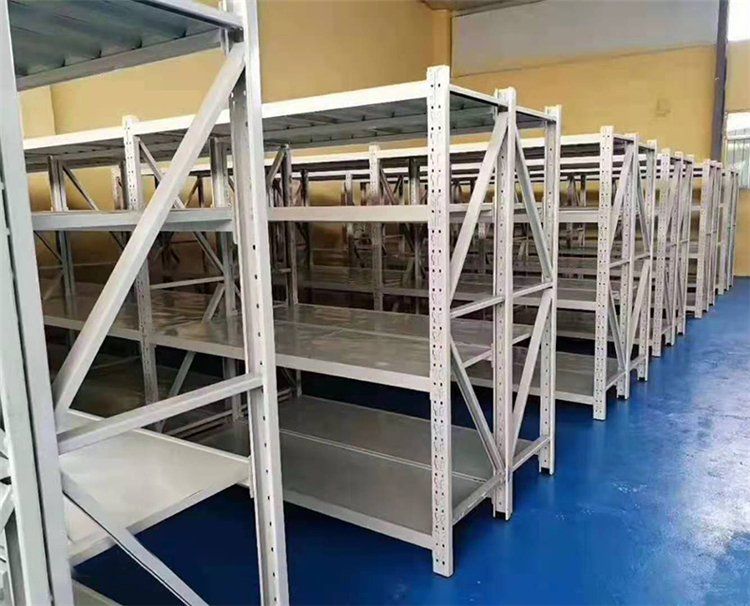 Medium sized shelves with wheels, simple assembly warehouse, mobile shelves, heavy storage, multi-layer storage racks