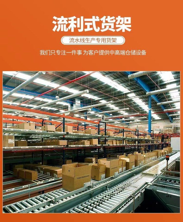 Slippage Slope Lean Pipe Fluent Warehouse Heavy Roller Shelf Self produced and Self sold Jichi