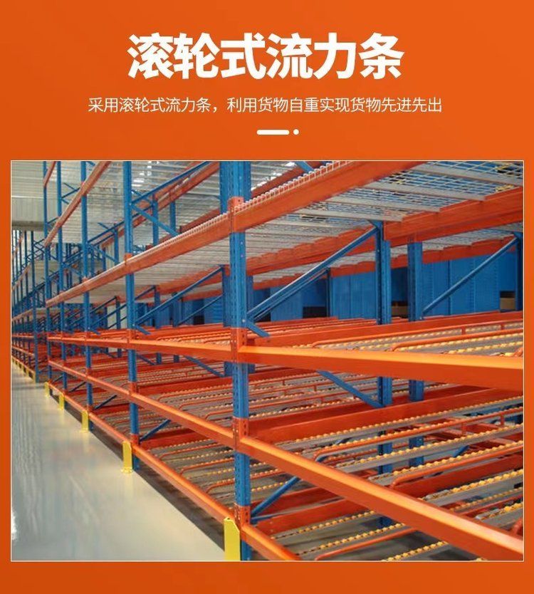 Slippage Slope Lean Pipe Fluent Warehouse Heavy Roller Shelf Self produced and Self sold Jichi