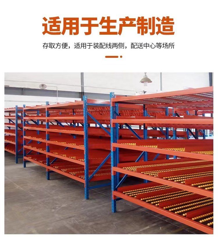 Slippage Slope Lean Pipe Fluent Warehouse Heavy Roller Shelf Self produced and Self sold Jichi