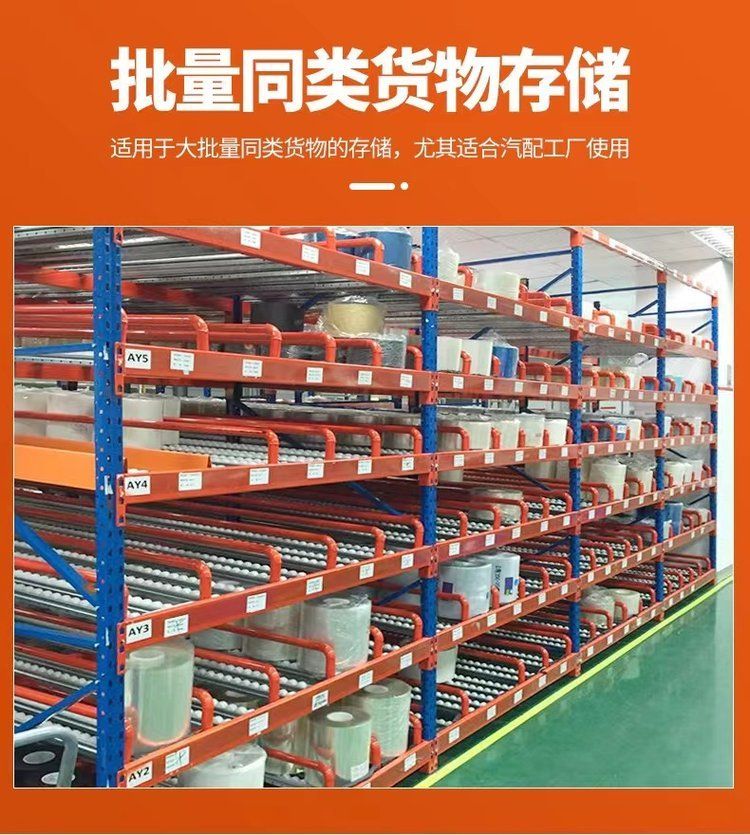 Slippage Slope Lean Pipe Fluent Warehouse Heavy Roller Shelf Self produced and Self sold Jichi