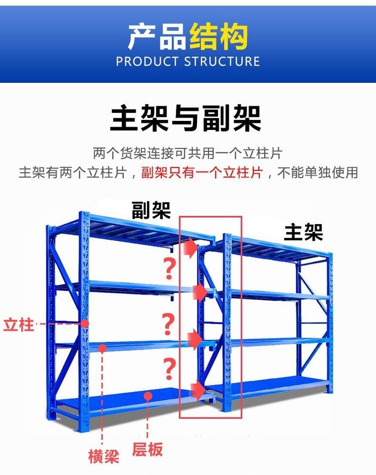 Medium sized warehouse shelves, basement kitchen storage shelves, support customized seasonal shelves