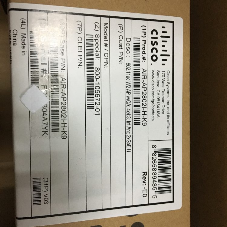 思科CISCO AIR-SAP3702E-H-K9 无线AP 双频外置天线 全新原装