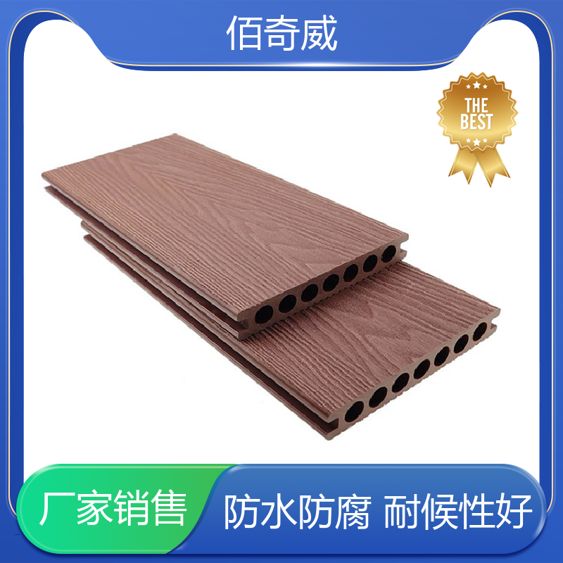 The second-generation co extruded plastic wood flooring is non corrosive and does not require painting. The source manufacturer has complete specifications, and Baiqiwei