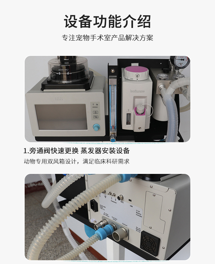 Pet clinic anesthesia machine equipment, domestic animal laboratory anesthesia general equipment manufacturer intelligent display