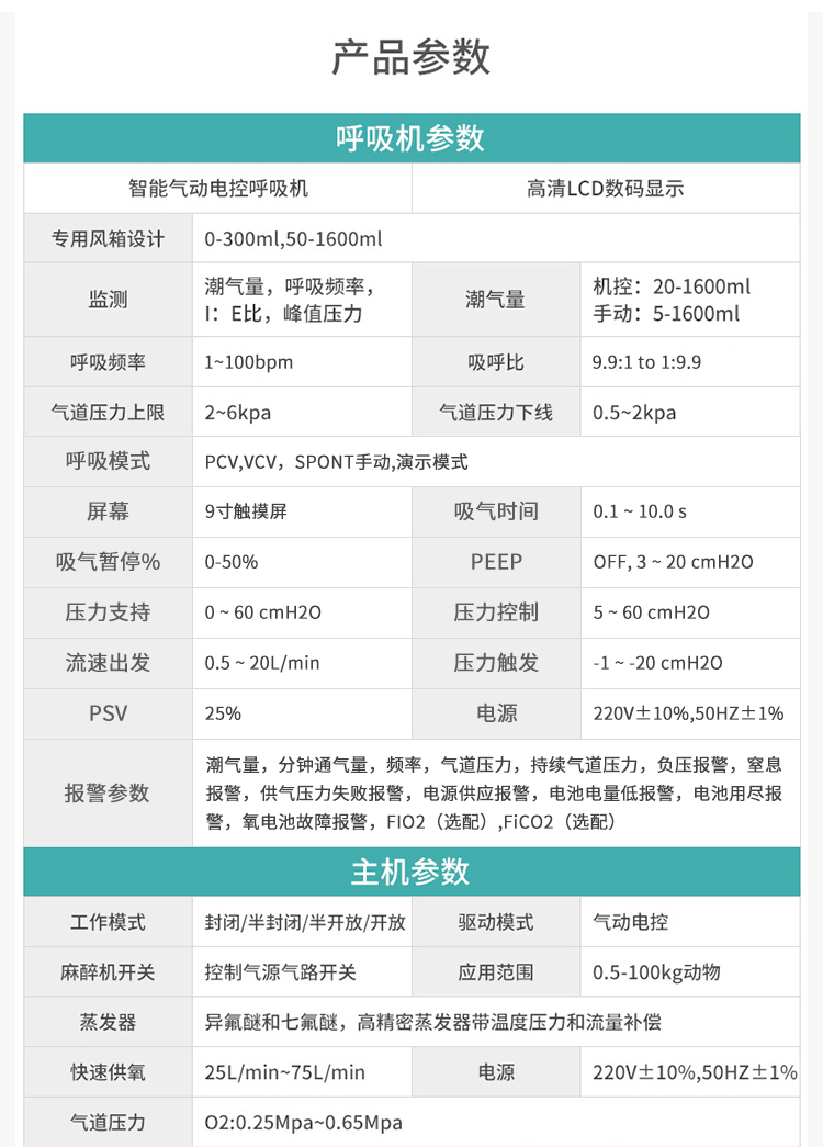 Pet clinic anesthesia machine equipment, domestic animal laboratory anesthesia general equipment manufacturer intelligent display