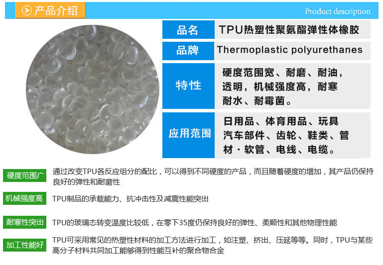 万华 TPU聚氨酯热塑性弹性体 WHT-3385 耐寒聚醚型耐水解颗粒塑料 产品关键词:万华弹性体;聚氨酯3385;万华聚醚型