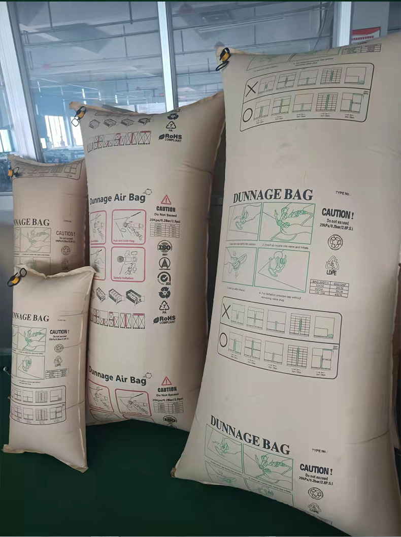 80 * 120 container inflatable bag, airbag, anti-collision air bag, kraft paper filled bag, container gap