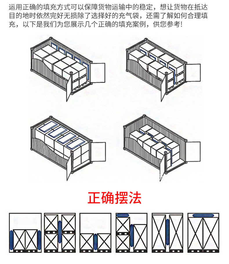 PP woven bag container inflatable bag anti-collision buffer filling air bag container compression inflation