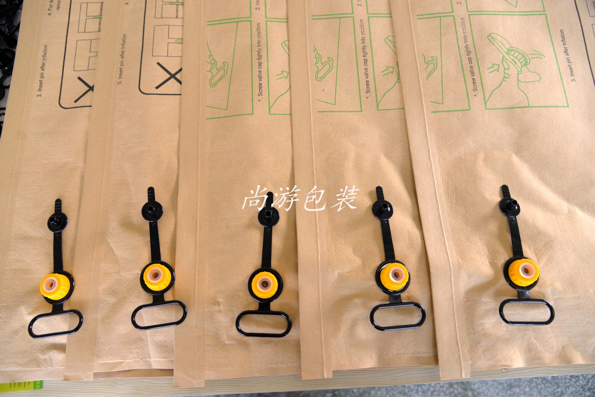 Kraft paper inflatable bags, container inflatable bags, air bags, cushioning, compression resistant containers, logistics gaps