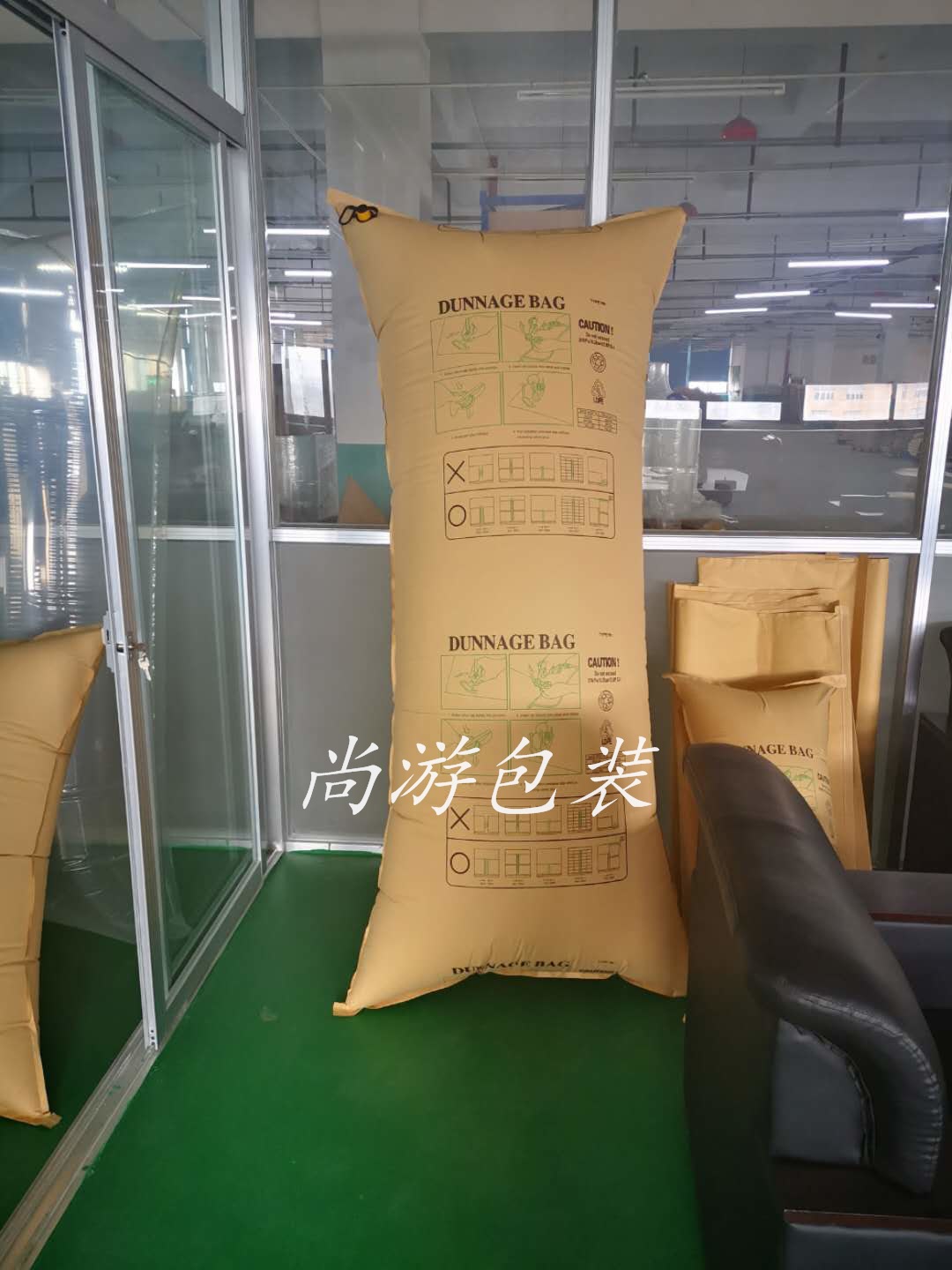 Kraft paper inflatable bags, container inflatable bags, air bags, cushioning, compression resistant containers, logistics gaps