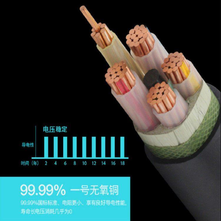 KVV 控制电缆24芯YC3*25重型橡套软电缆 PZY22-铁路信号电缆4芯