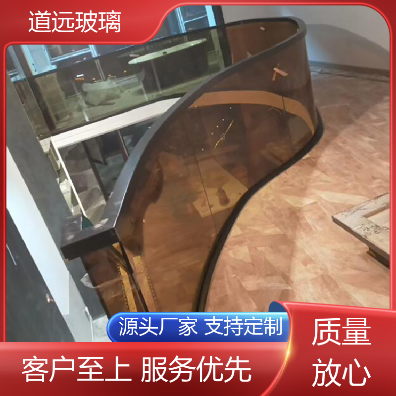 道远 超大中空 弧形玻璃隔断 高强度抗冲击 可支持定制