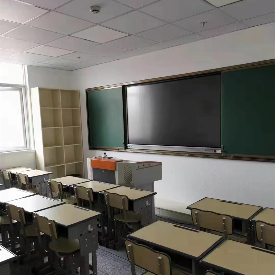 Classroom sliding blackboard, multimedia modular teaching touch all-in-one machine, left-right sliding type, customizable 4