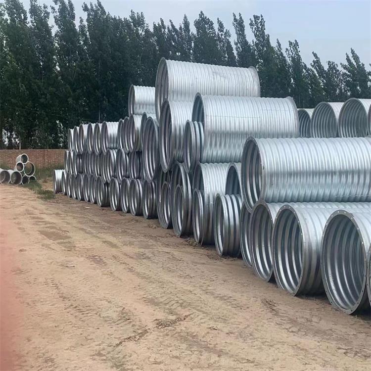 Steel corrugated pipe culvert drainage galvanized culvert tunnel drainage pipe whole pipe assembly corrugated culvert pipe