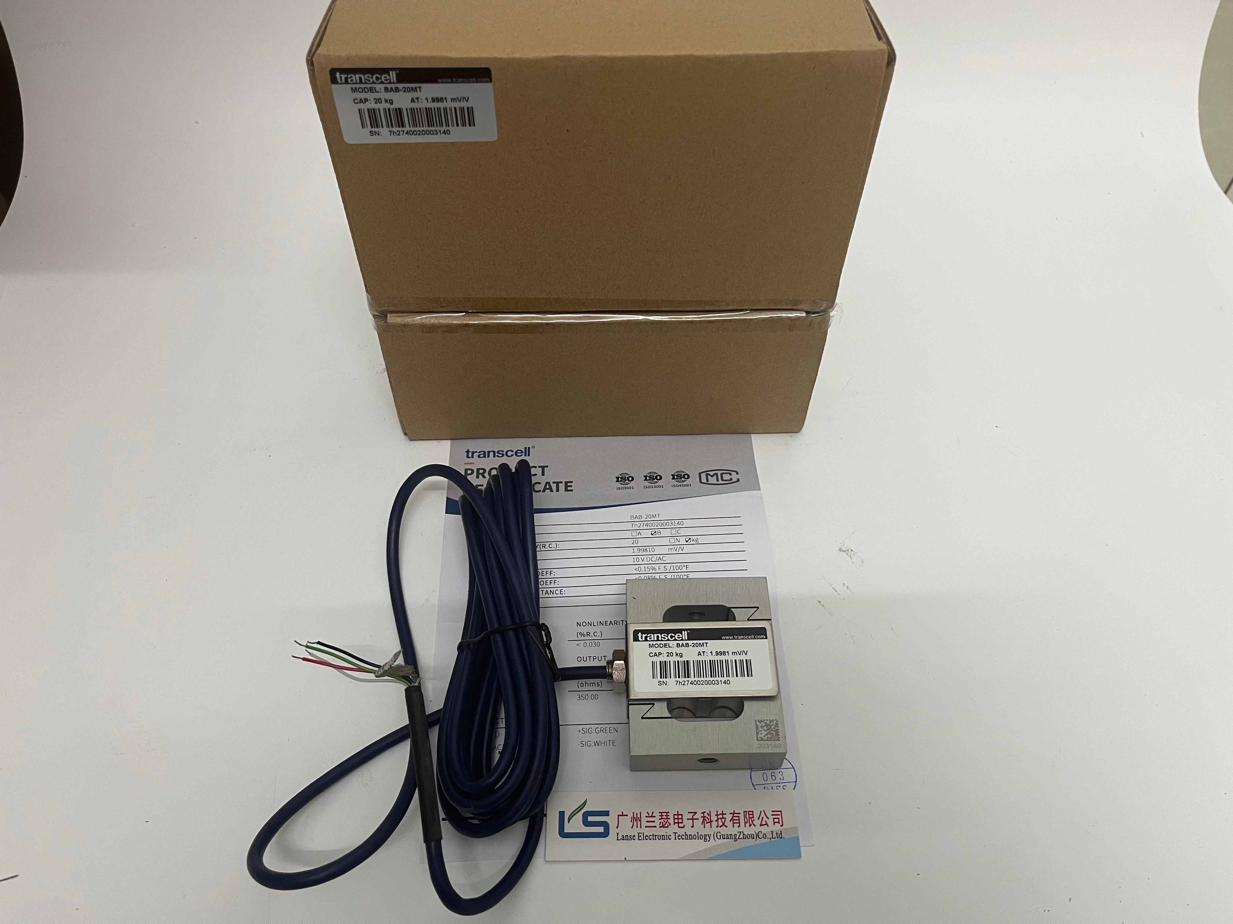 美国传力BAB-15MT传感器Transcell称重传感器适用于包装秤